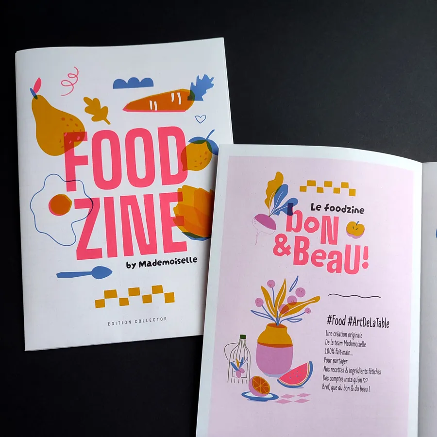 FOODZINE-MADEMOISELLE Photos du foodzine Mademoiselle. Couverture et page intérieure